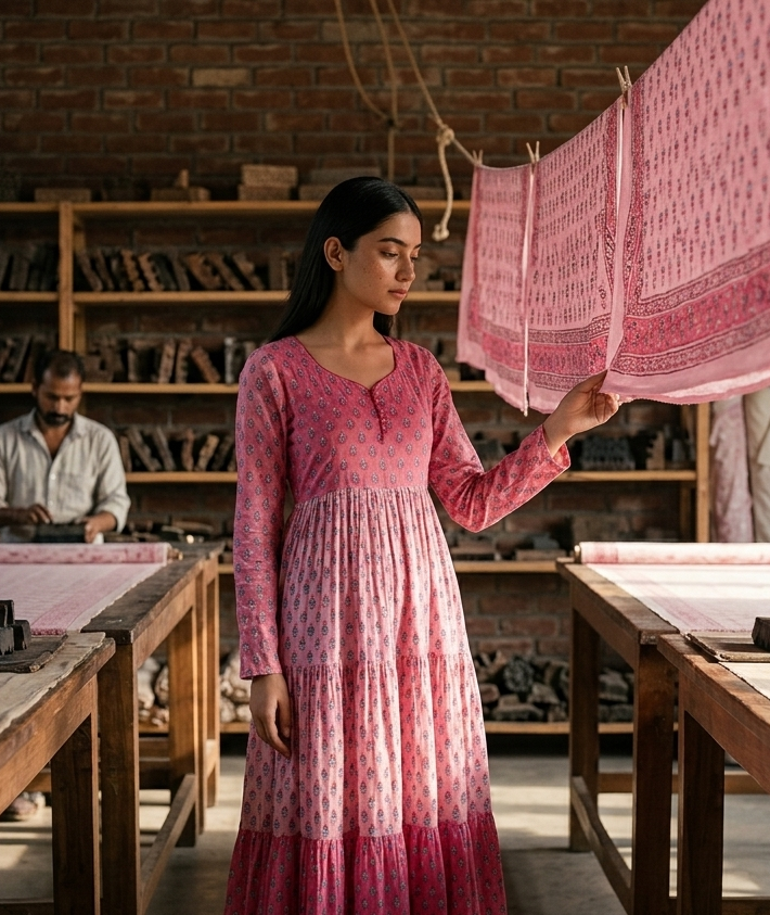 Leher Gathered Anarkali