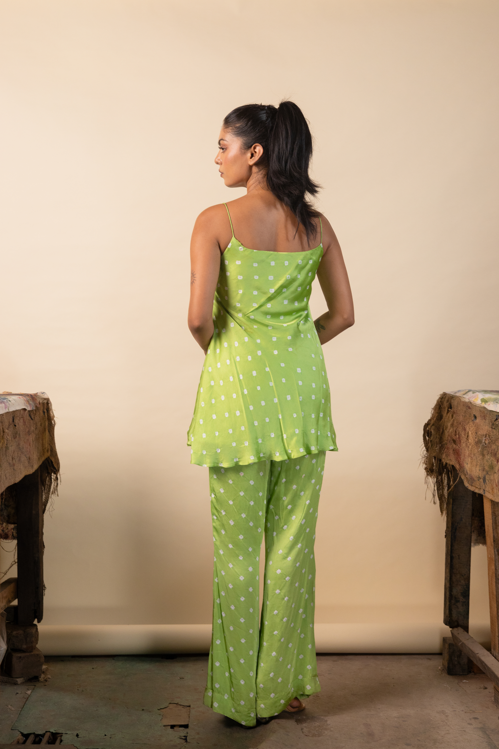 Kairi Swing Tunic paired with flared pants