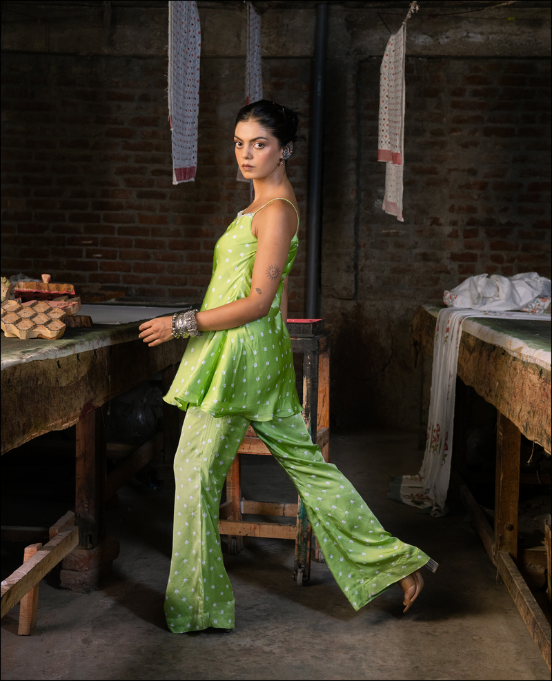 Kairi Swing Tunic paired with flared pants